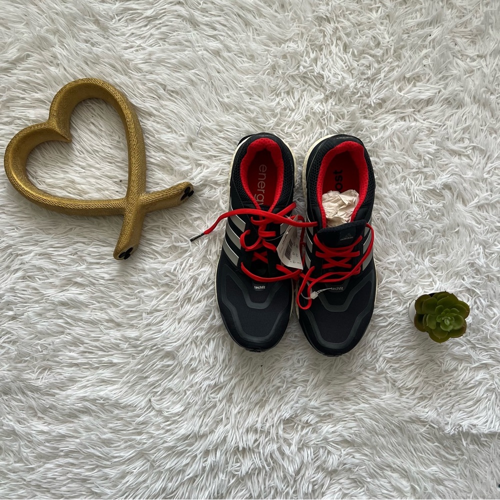 Adidas Black and Red Athletic Shoes for Active Lifestyle